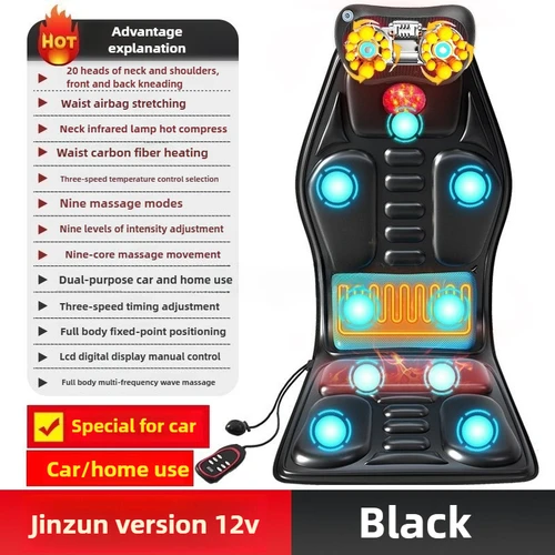 Cojín para asiento de masaje barato con calefacción, Airbag Lumbar ajustable, cojín para silla de masaje para hombres y mujeres, uso en el hogar y la Oficina