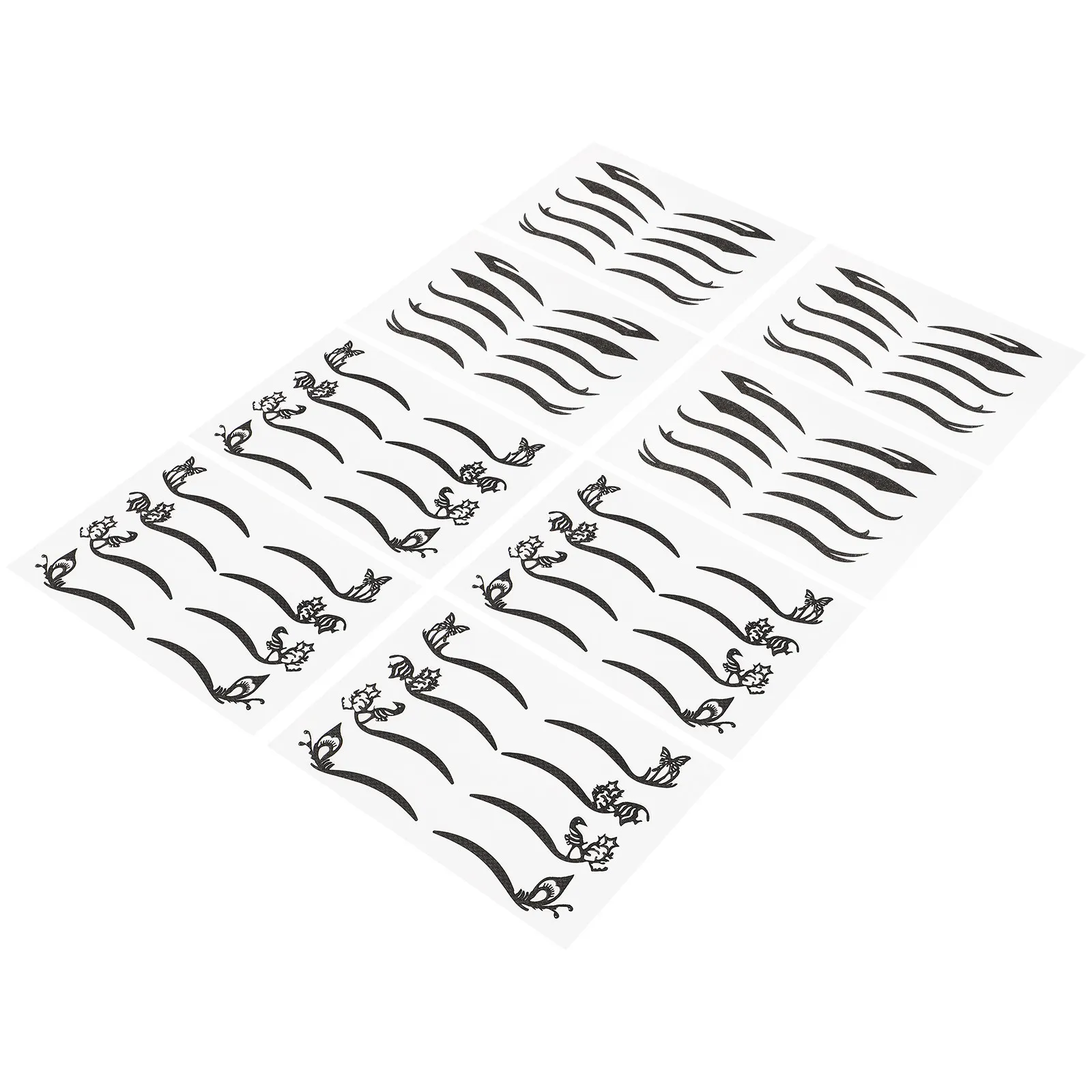 2pcs Eyeliner Stickers Reusable Eye Makeup Tool Perfect Winged Liner Halloween Cosplay Art Tattoo Sticker Decals