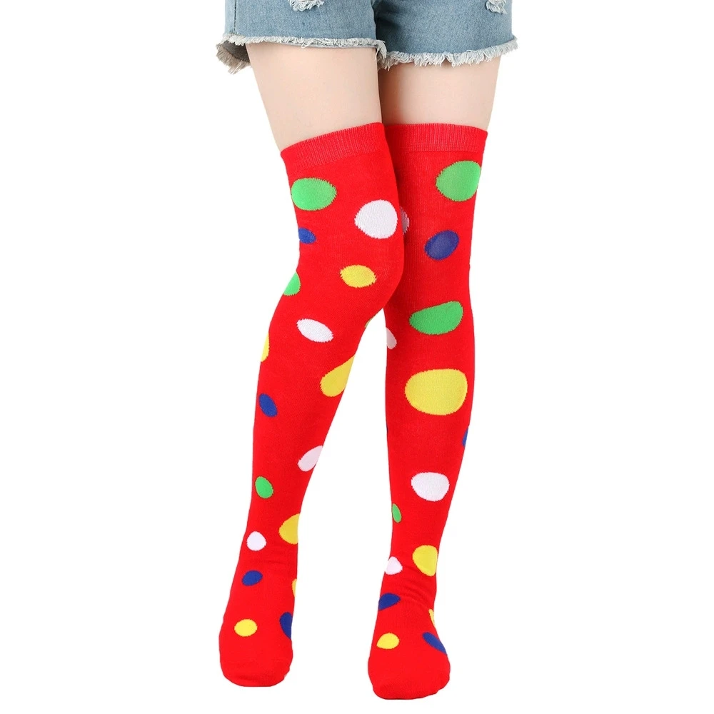 Große gepunktete Strümpfe für Damen, über Knie, hohe lange Socken, bunter Kuh-Druck, Anime-Performance, Cosplay-Requisiten, Party, Festival, Geschenke – Detail 20