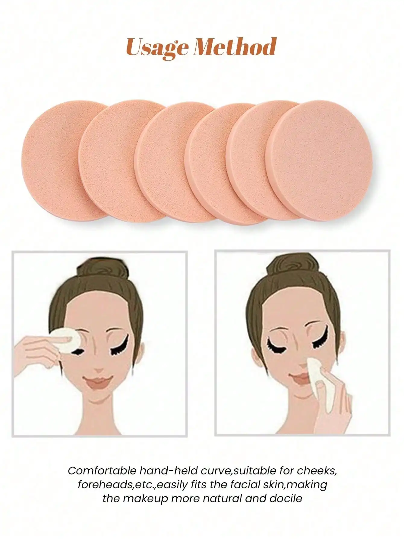 Professional Round Soft Portable Makeup Powder Puff, Cosmetic Sponge For Foundation, Beauty Tool