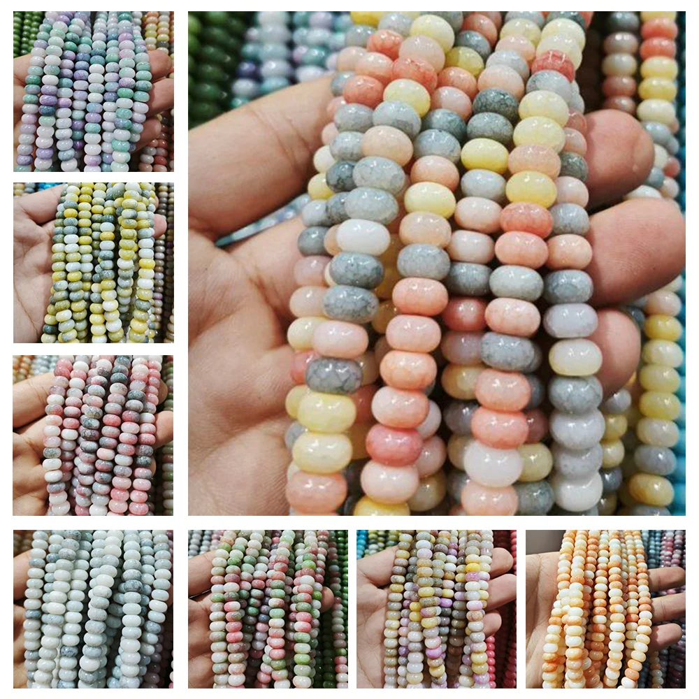 50 Stück/Beutel 5x8mm Mehrfarbige Glasperlen, lichtbeständig, für DIY Armbänder, Halsketten, Schmuckherstellung, Zubehör