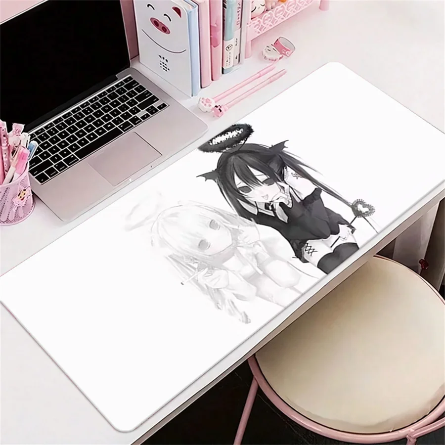 Korean INS Leather Table Mat Polka Dot Strawberry Rabbit Y2k Cute Mouse Pad Non-slip Oil Stain Resistance Desktop Protective Pad