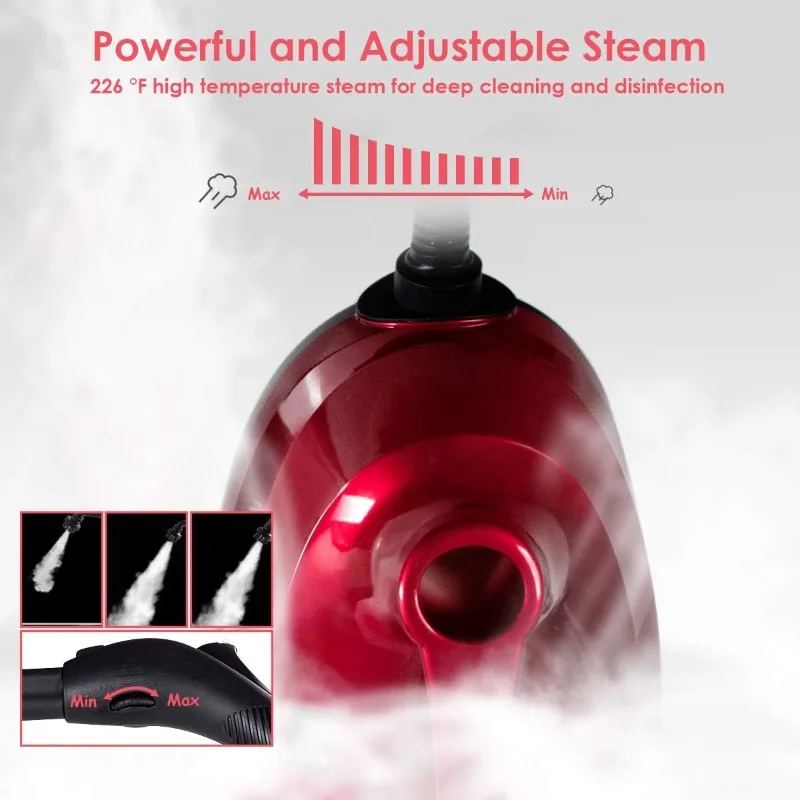 COSTWAY 2000W Multipurpose Steam Cleaner with 19 Accessories, Household Steamer with 1.5L Tank for Cleaning