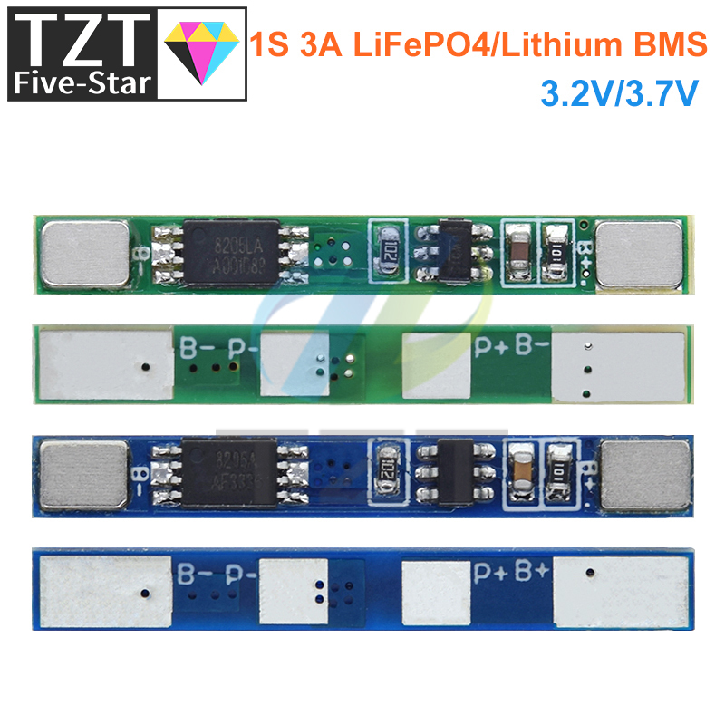  TZT 1/5/10PCS 1S 3.2V 3.7V 3A LiFePO4 / Lithium Li-ion BMS PCM Battery Protection Board Pcm For 18650 32650 Battery Packs 