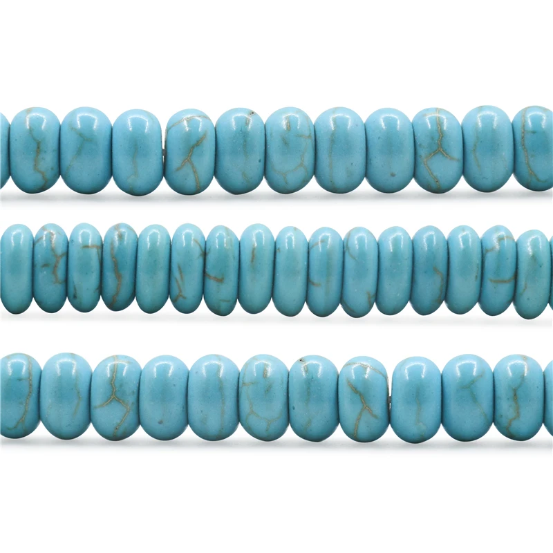 

Blue Turquoise Abacus Stone Beads For Spring Summer Jewelry Making DIY Bracelet Necklace