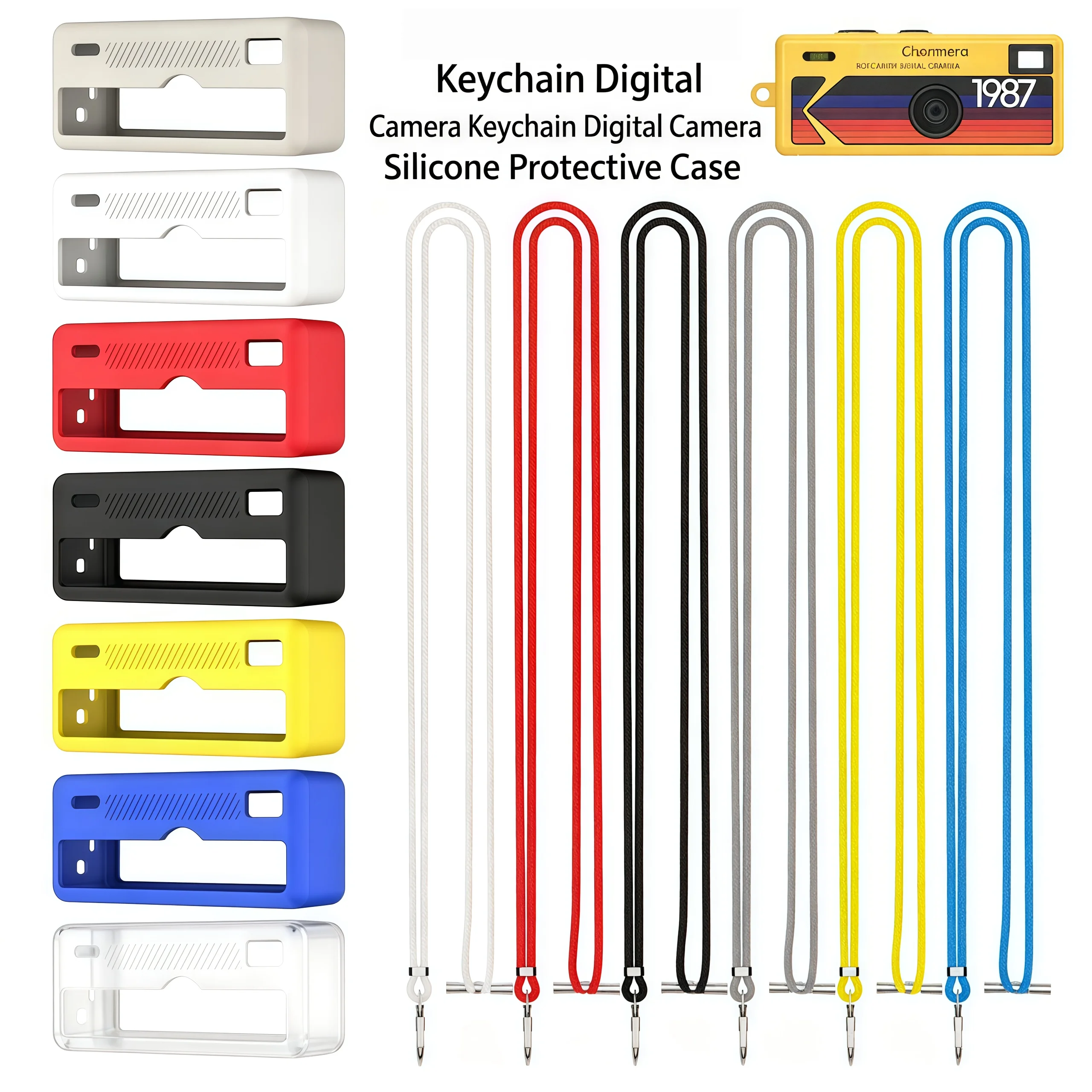 Soft Case Compatible with Kodak CHARMERA Keychain Digital Camera Shockproof Waterproof Lightweight Silicone Protective Shell