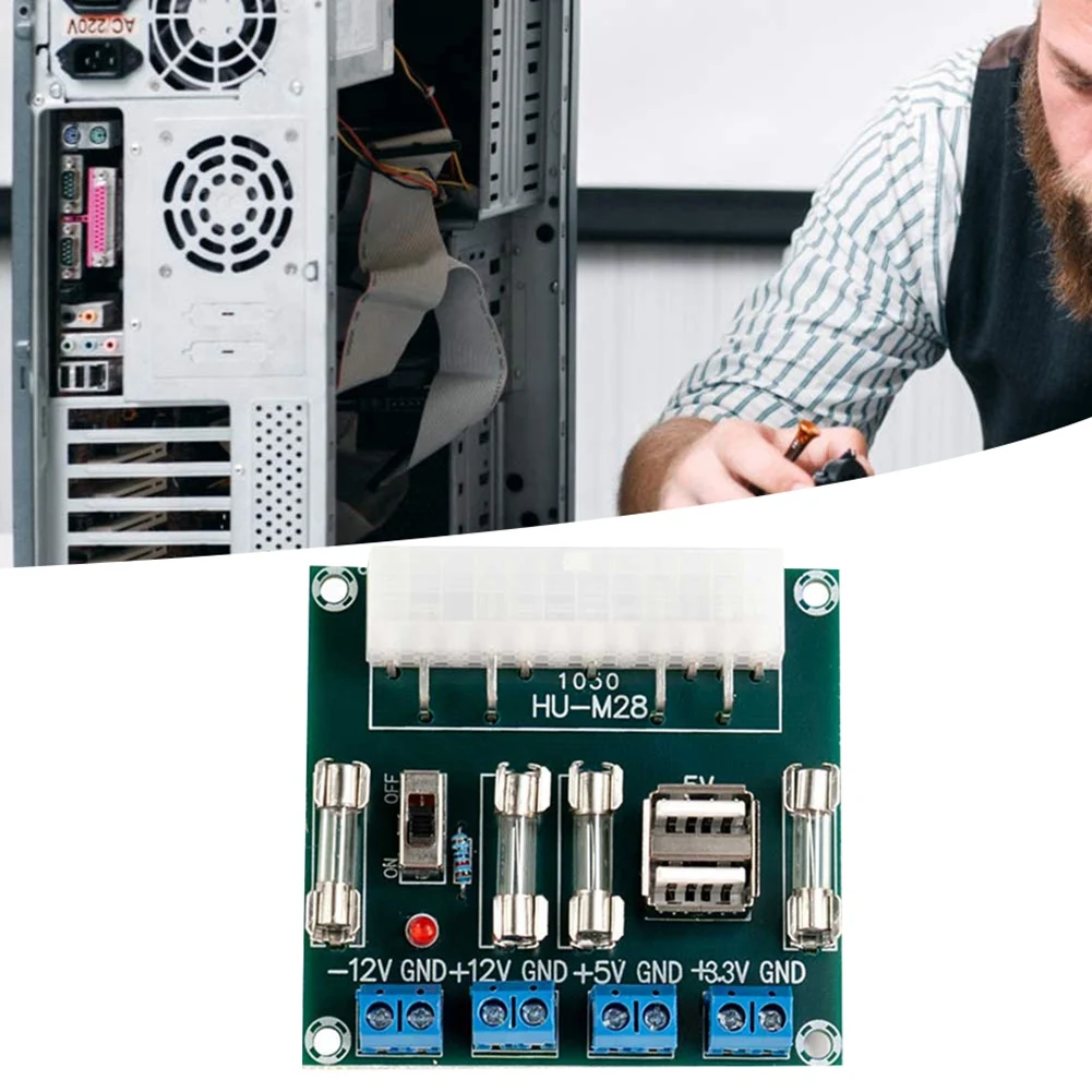 XH-M229 24PIN ATX コンピュータ電源アダプタボードデスクトップコンセントモジュール USB インターフェイス付き