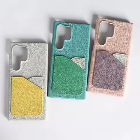 Luxury Card Slots Genuine Leather Cases For Samsung Galaxy S24 Ultra Case S23 S22 S21 Note20 S23FE S25 Phone Cover Back Fundas