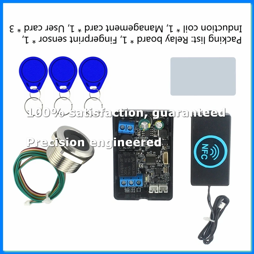 Fingerprint Access Controller NFC Electric Lock Control Relay Module IC Card Induction Switch S3 Fingerprint and NFC-A79U