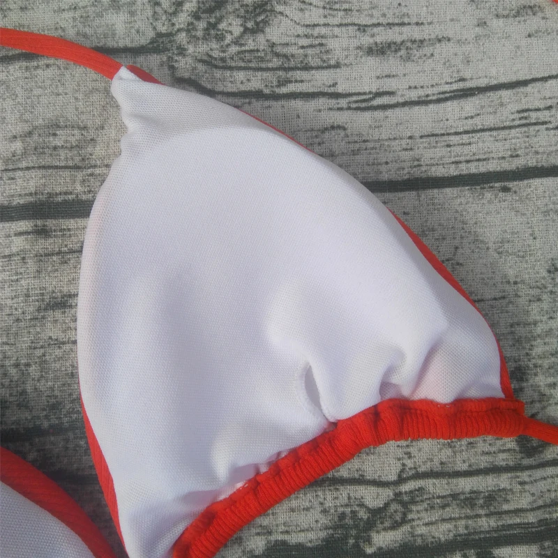 Bikini 2023 Sexy jednolity kolor stroje kąpielowe damskie trójkąt Bikini w paski zestaw stroje kąpielowe Bikini na plażę Bikini damskie