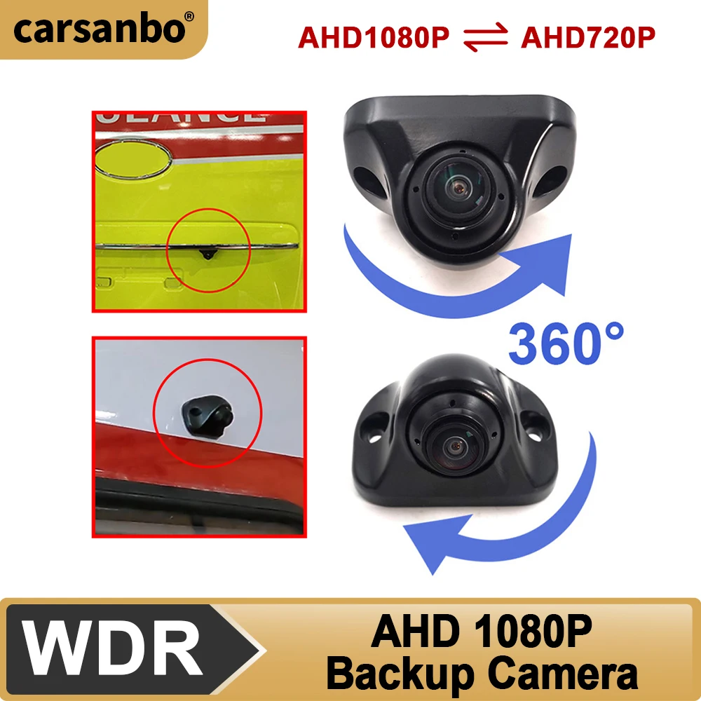 Carsanbo Backup Front View Camera For Car Bus Van Truck HD Night Vision AHD 1080P Reversing Camera RCA Head 4PIN Head Optional