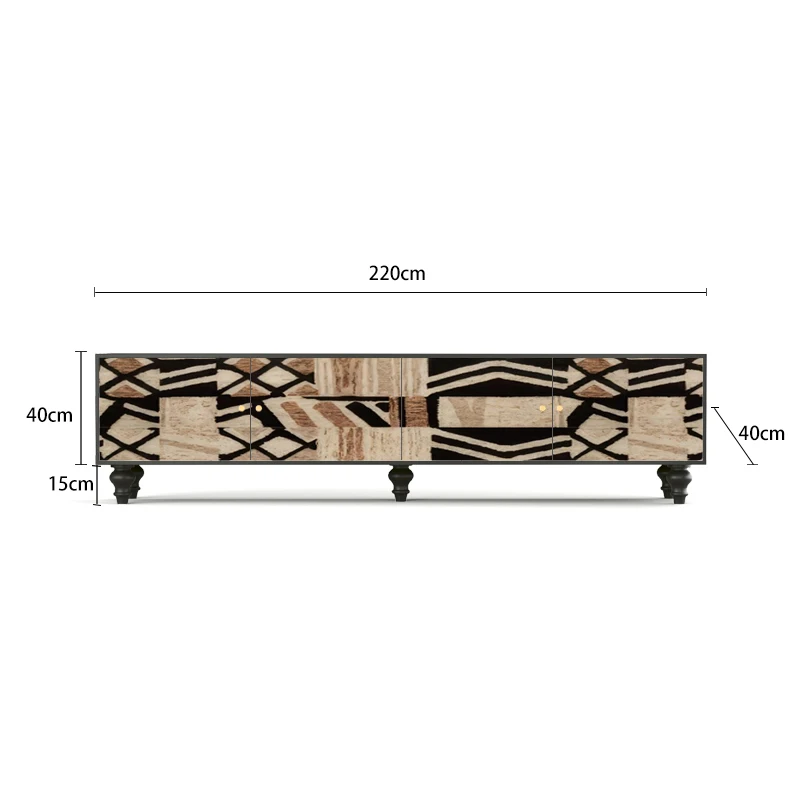 XYY retro style abstract solid wood TV cabinet household bedroom bedside decorative cabinet