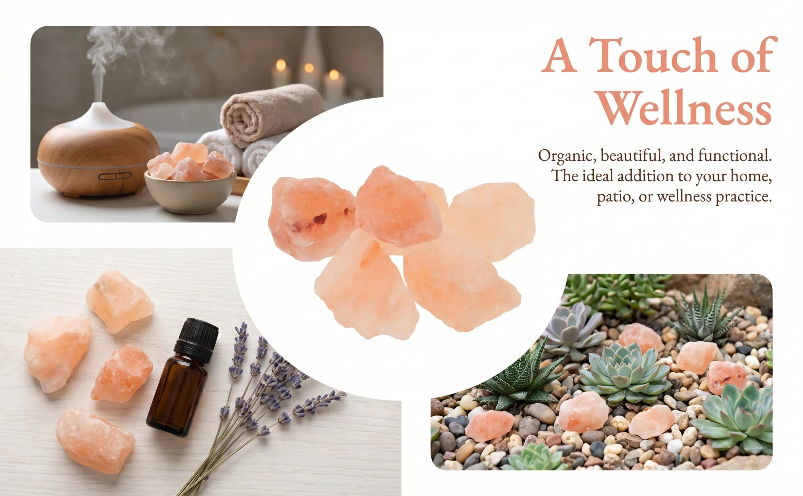 1 Bag Himalayan Pink Salt Stones 0.8-1.57 Inches 2.2 Pounds Natural Crystal Salt Rocks For Aromatherapy Lamp Decor Home Spa