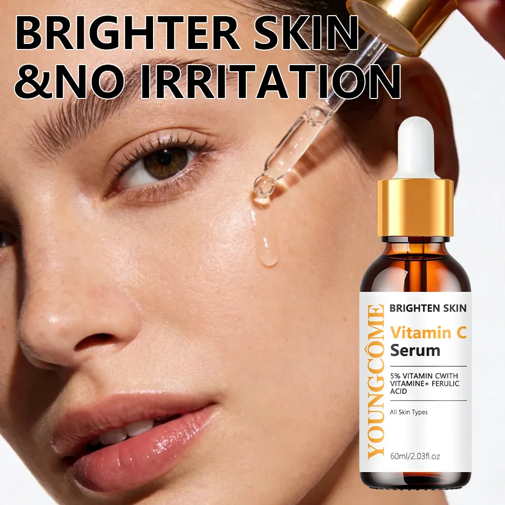 

Сыворотка с витамином С, витамином Е и феруловой кислотой, осветляющая сыворотка для всех типов кожи, ежедневная сыворотка для лица.