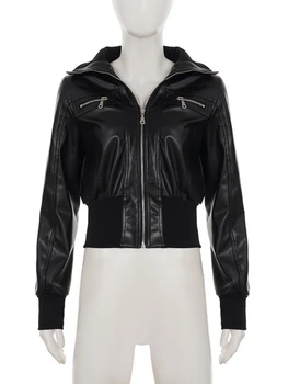 AltGoth Amercian Vintage Pu Leather Jacket Women Streetwear Harajuku Grunge Emo Alternative Grunge Zipper Casual Coats Female 5 AltGoth Amercian Vintage Pu Leather Jacket Women Streetwear Harajuku Grunge Emo Alternative Grunge Zipper Casual Coats Female 5