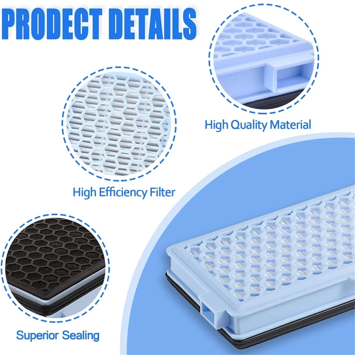 Filtro A58E para Miele Compact C1 e C2, peças completas de aspirador de pó C2 e C3, S8340, S4000, S5000, S6000, S8000