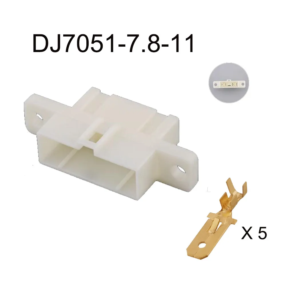 Conector impermeável automático com selo terminal, tomada automotiva, soquete masculino famoso, DJ7051Y-4.8, 6, 3-21, 5 Pin, 100Set