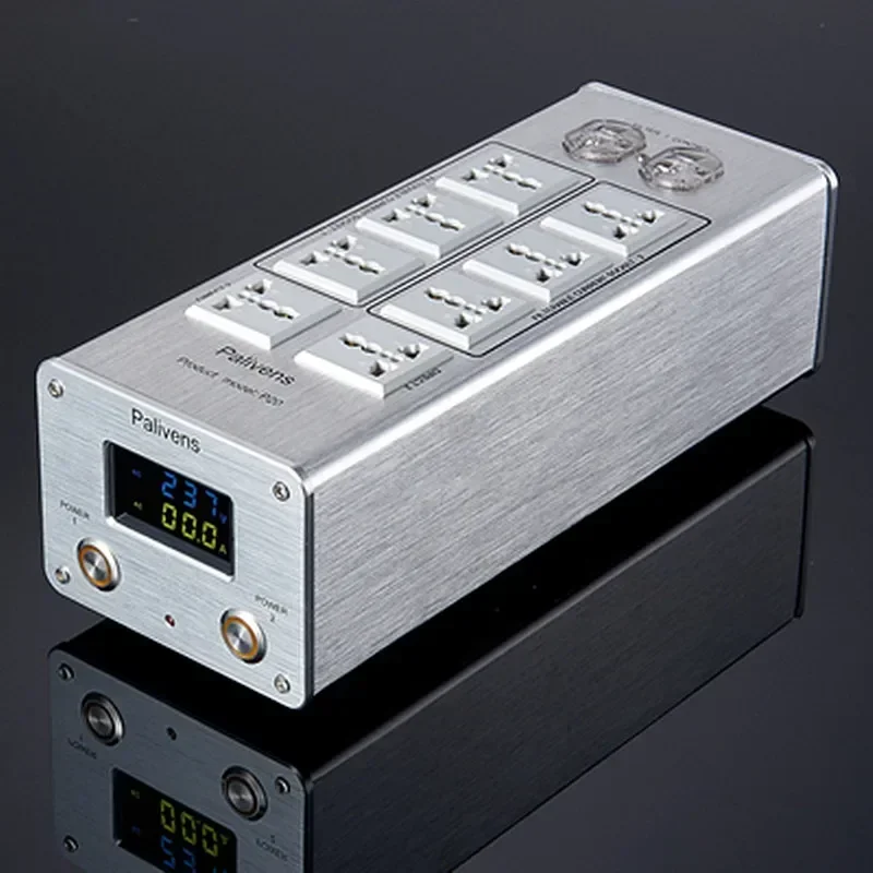 전원 필터 전원 소켓 3000W 15A 오디오 용 AC 필터 LED 디지털 디스플레이 오디오 잡음 필터 번개 방지 Palivens P20