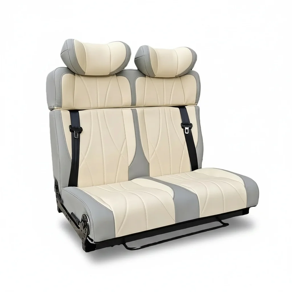 

AutoLiuma Camper Van Seat Bed Reversible Convertible Bench Seat for RV caravan Motorhome Renovation Custom Color Available