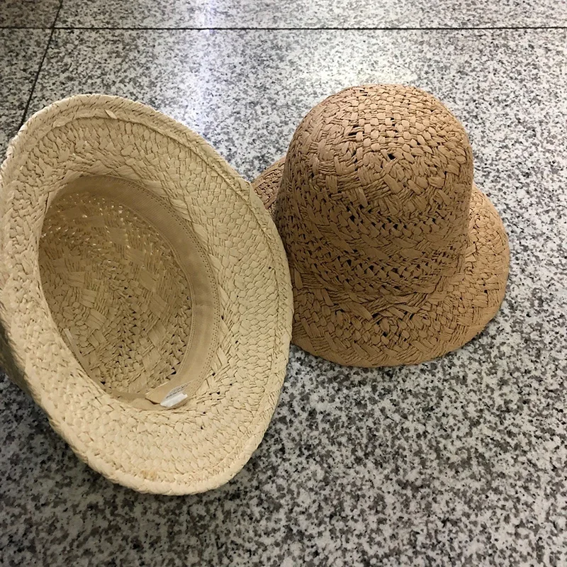 Womens Straw Hats bucket hat UV Protection Sun Visor Beach Hats Women Foldable Female Women Summer hat