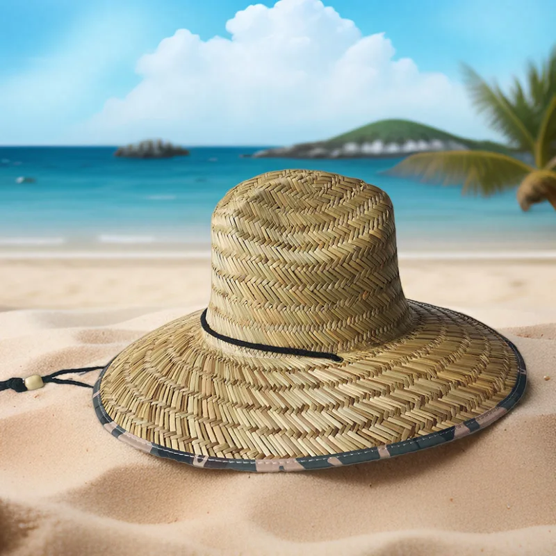 قبعة شمس صيفية للرجال قابلة للتنفس بحافة واسعة لصيد الأسماك والسفر في الهواء الطلق قبعة للحماية من الشمس