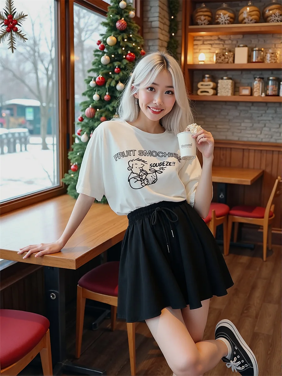 Losse shorts met trekkoord en hoge taille Ontworpen elegante dameskleding Zomerletters Wijde pijpen Strandkleding Resortmeisjes Lichte ins