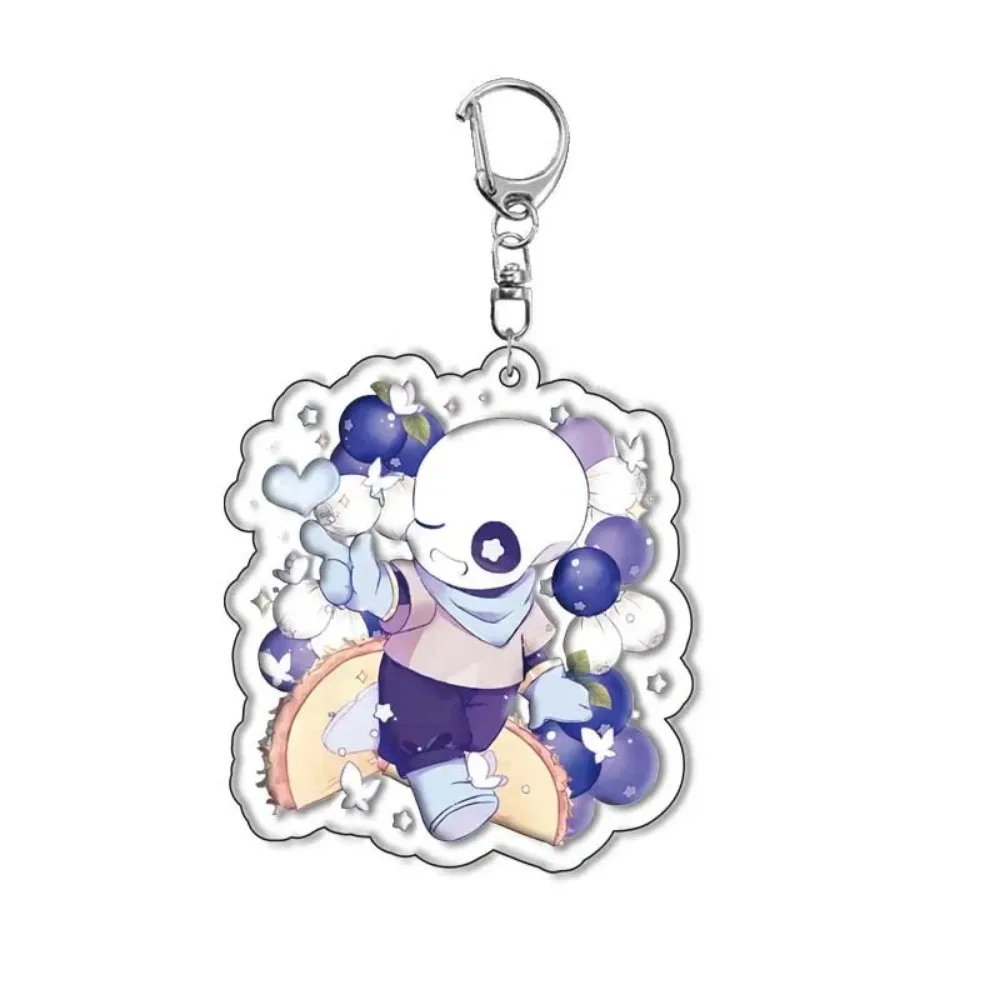 Anime Undertale Frisk Chara Toriel Sans Papyrus Asriel Ink Error Horror Keychain Cosplay Acrylic Pendant Keyring Props ornaments