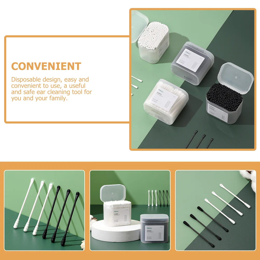 หูทําความสะอาด Swabs หูหยิบผ้าฝ้ายแต่งหน้า Sticks Tipped Applicators ทําความสะอาดสําหรับหู