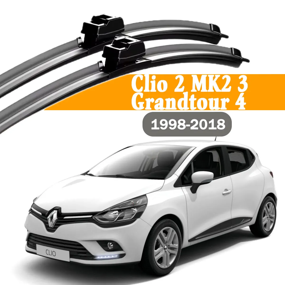 

2 шт. щетки стеклоочистителя для Renault Clio 2 MK2 3 Grandtour 4 1998-2018, аксессуары для лобового стекла