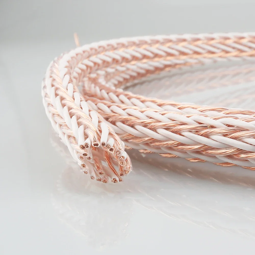 24 النوى 12TC عالية النقاء OCC سلك كابل مكبر الصوت سلك الطاقة لمكبر الصوت مكبر للصوت CD مشغل ديفيدي القرص الدوار