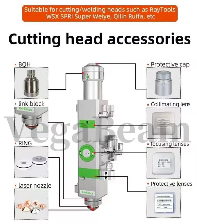 

VegaBeam have all laser welding, laser cutting, laser cleaning, laser rust removal accessories. any questions, please contact us