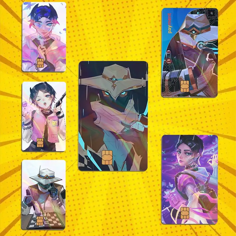Cypher Clove VALORANT Laser effect Stickers Credit Visa Debit Bank Charge Card Bus Metro Waterproof Sticker Decal Decoration