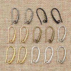 20x11mm 10pcs High Quality 7 Colors Plated Brass French Earring Hooks Wire Earrings Clasps Settings Base Settings Whole Sale