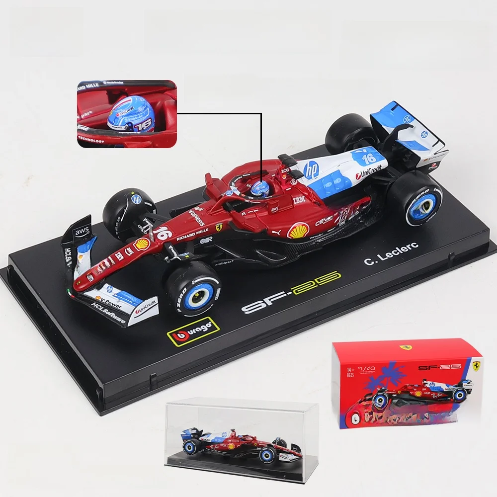 新しいブバロゴ43-フェラーリ-マイアミ-f-スペシャルペイント-ハミルトン-合金製カーモデル-25周年記念コレクタブル-高品質メタル玩具-ティーン向け