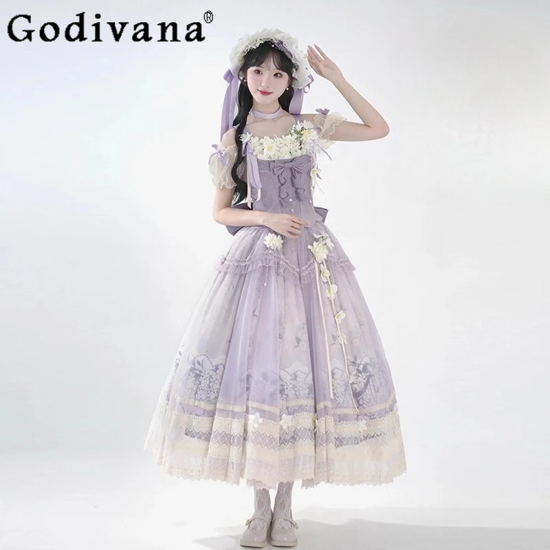 

Graduation Performance Lolita Dress for Female Evening Students Grown Up Ceremony Dress Women Birthday Runaway Princess Dress