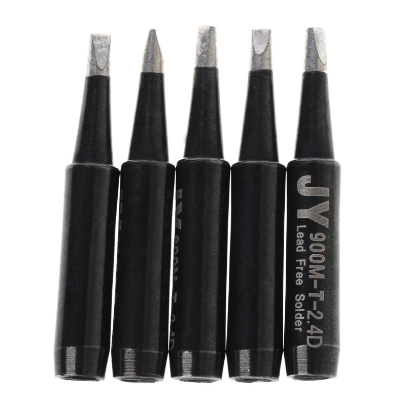 5 Pcs Solder Soldering Tip 900M-T-2.4D For Hakko Saike 936 852d+ 909D