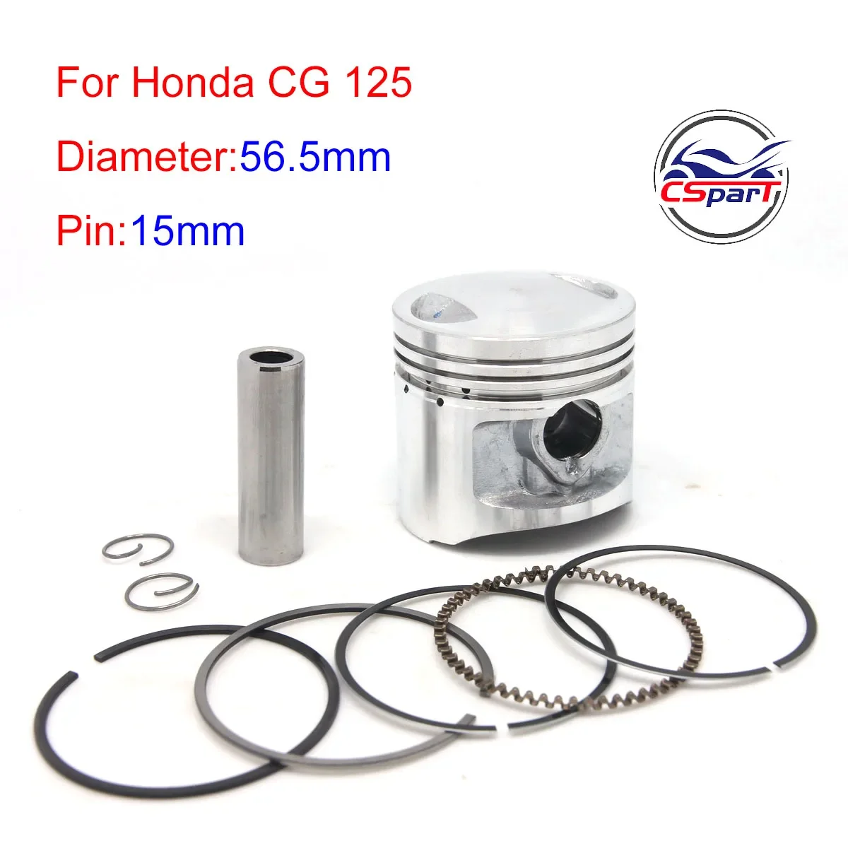 125CC XL125 CG125 56.5mm 15mm Piston Rings Kit For Honda Lifan ZongShen  JX125 ATV Dirt bike Buggy Motorcycle Parts