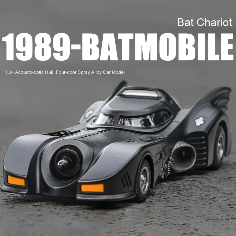 1:24 1989 Batmobile Die-cast Car with Batman Figure, Toys for Kids and Adults , Black