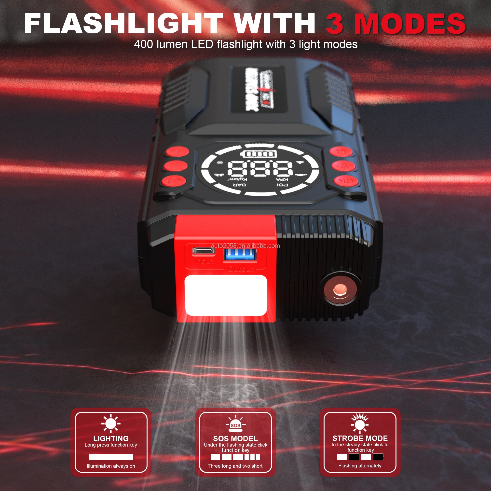 เครื่องจั๊มสตาร์ทรถยนต์แบบพกพา - Jump Starter Power Bank 20000Mah บทวิจารณ์และราคา