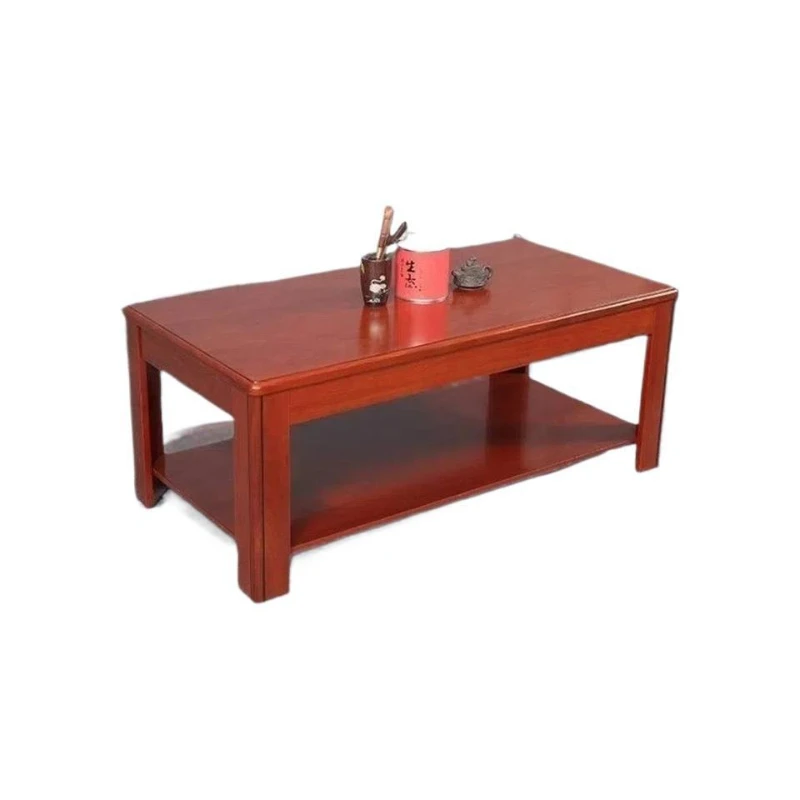 

Small coffee table sofa living room office household solid wood square simple reception room Chinese style tea small apartment