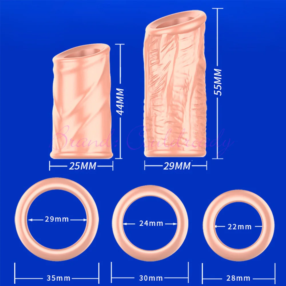 5PCS Male Foreskin Repair Ring Cockring Reusable Correction Sex Toys for Men Penis Sleeve Delay Ejaculation