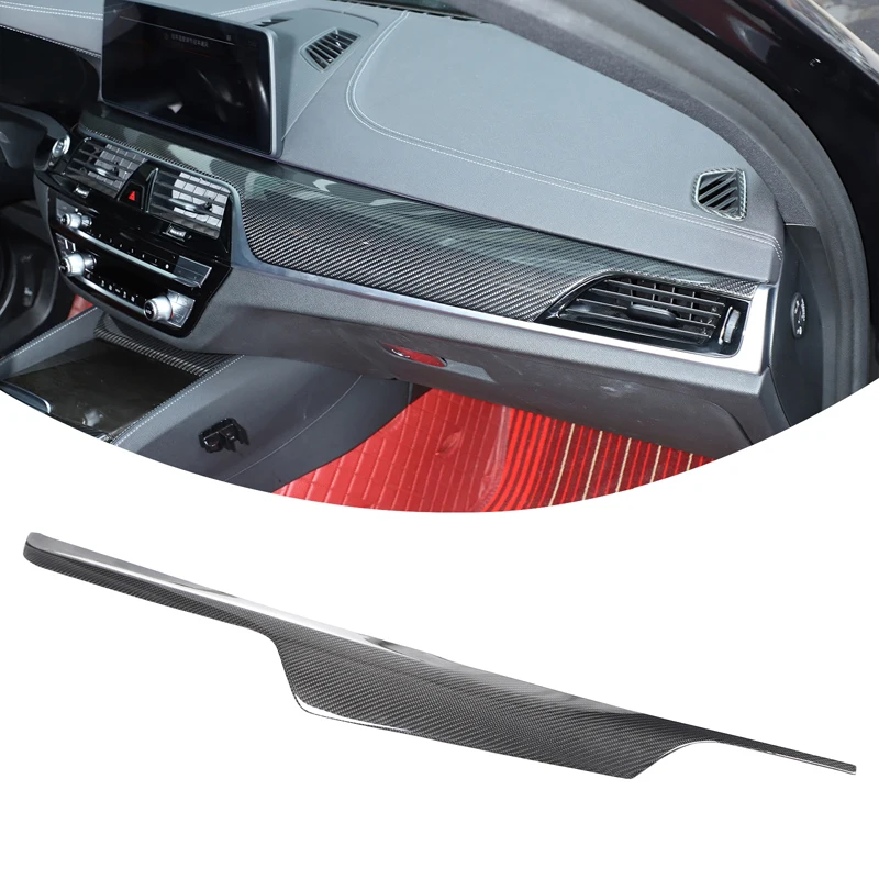 

For BMW 5 Series G30 G38 2017-2023 BMW 6 Series GT G32 2018-2021 Real Carbon Fiber Car Dashboard Panel Sticker Car Accessories