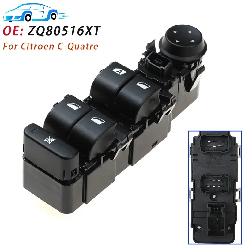 Fit For Citroen C-Quatre Front Left Electric Auto Power Master Window Switch Folding Regulator Button Car Accessories ZQ80516XT