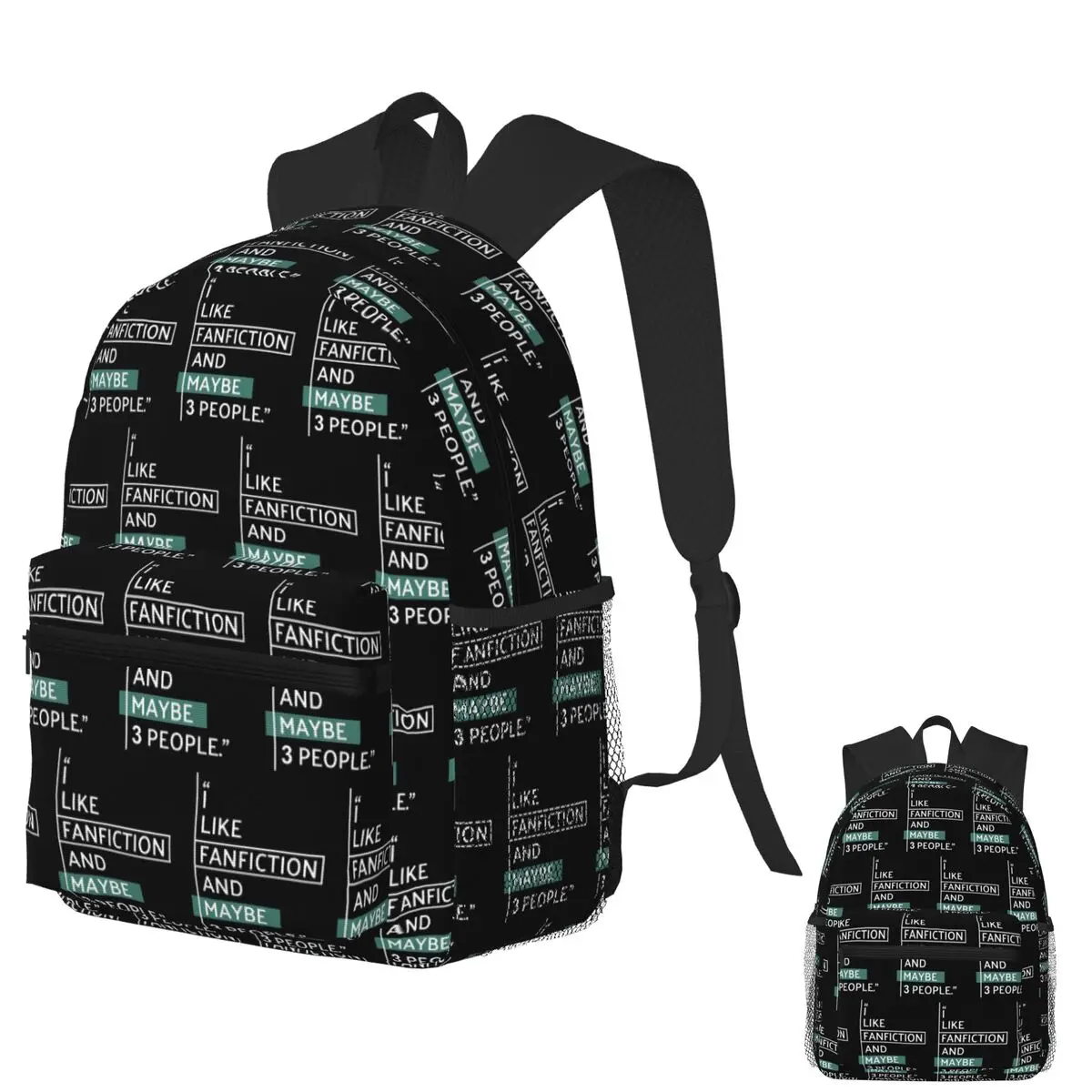 

I Like Fanfiction Funny Quote Student Backpack School Bag Hiking Travel Daypack for Men Women Fashion Bookbag Shoulder Bags