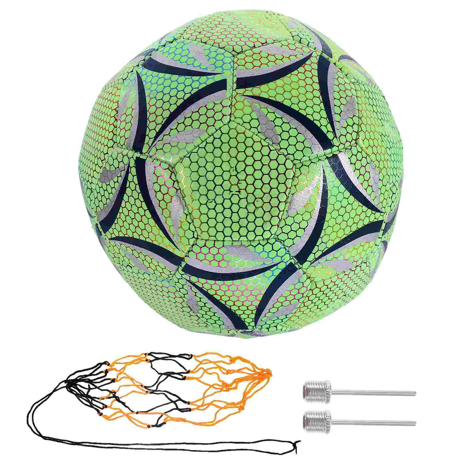 Amantes del fútbol Entrenamiento nocturno Niño Luz fluorescente Reflect PU Pelotas Absorción Fútbol para niños