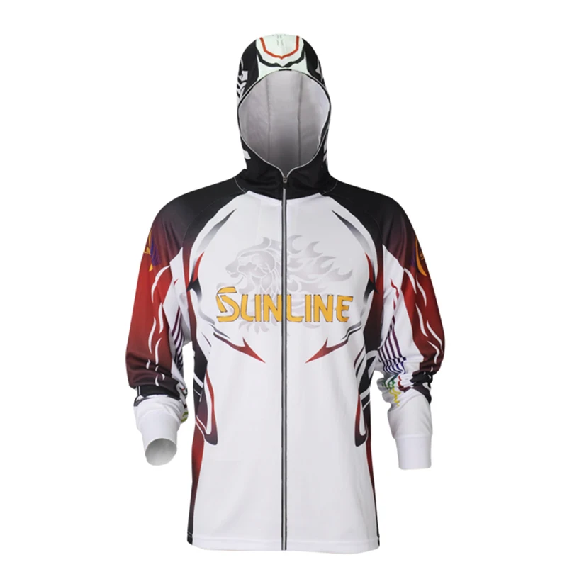 

2024 Fishing Clothes Sunscreen Breathable Quick Dry Outdoor Sports Hooded Anti Mosquito Man Fishing Shirt