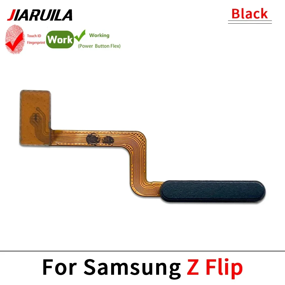 New Home Button For Samsung Z Flip 2 Fingerprint Sensor Home Return Key Menu Power Button Flex Ribbon Cable