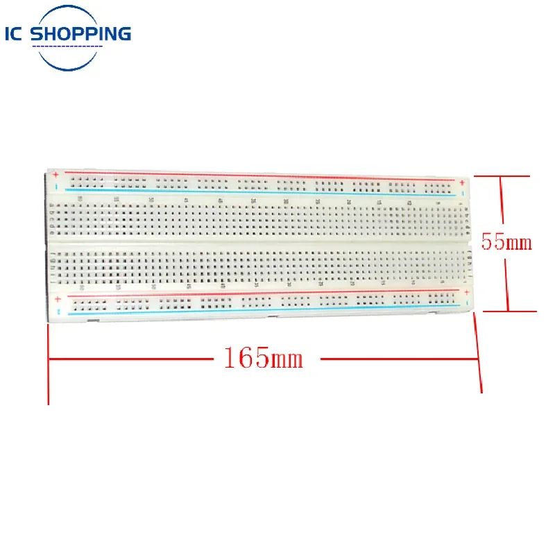 NEW MB102 MB-102 Breadboard 830 Point Weldless Prototype PCB Board Kit Is Used for Arduino Proto Shield Distribution Connections