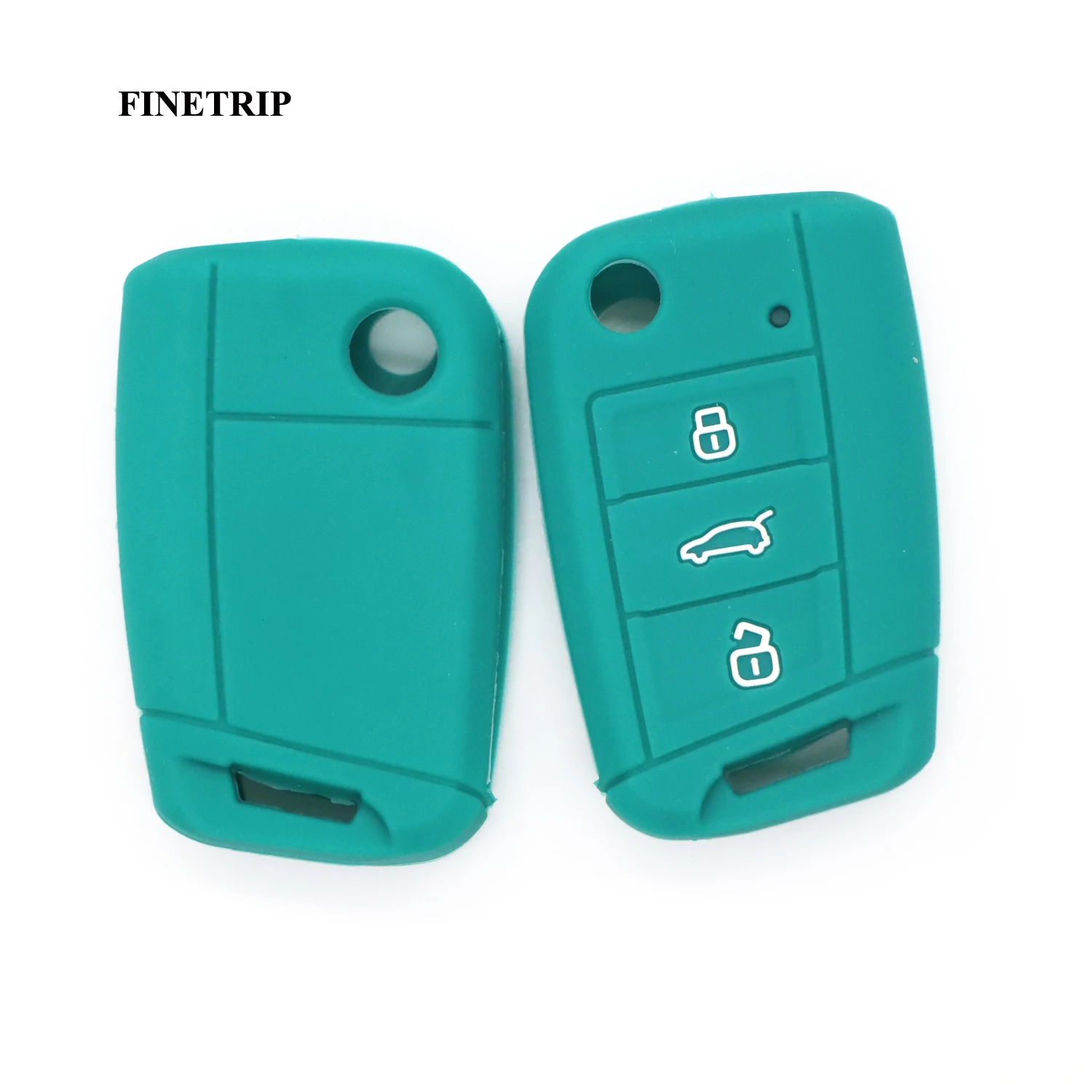 Fit For VW GOLF 7 MK7 SKODA SEAT 2014 2015 2016 3 Button Flip Key Silicone Cover FOB HULL OCTAVIA COMBI LEON IBIZA CUPTRA Case