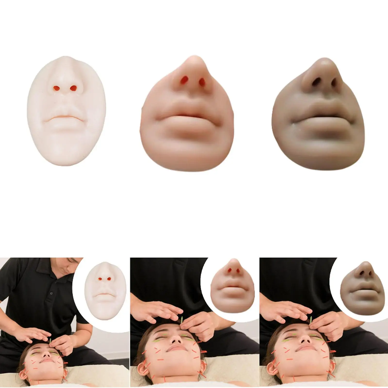 

Силиконовая модель носа и губ, искусственная носовая губа, гибкая часть тела для практики пирсинга кожи